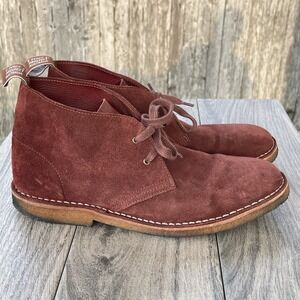 RM Williams Desert Chukka Boots Men 11 / AU 10 Red Suede Leather Lace Australia
